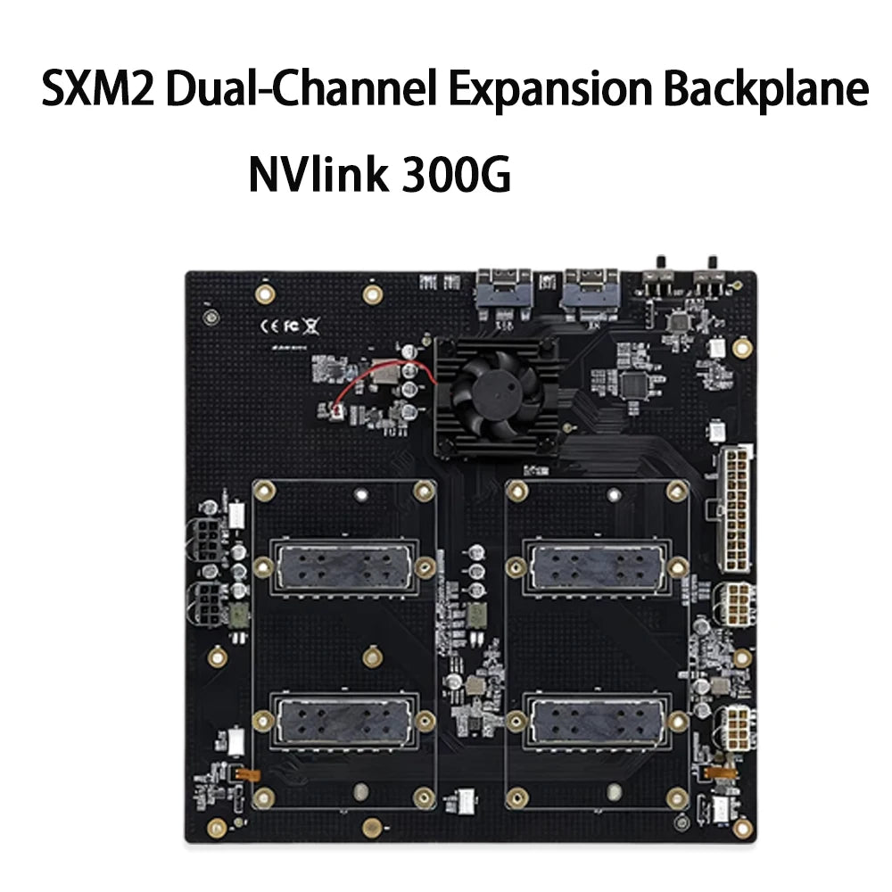 SXM2 for NVIDIA V100 GPU Adapter Board Card NVLink 300G 4-Port 4‑Way / Dual-Card Dual-Channel Pass-Through Expansion Backplane