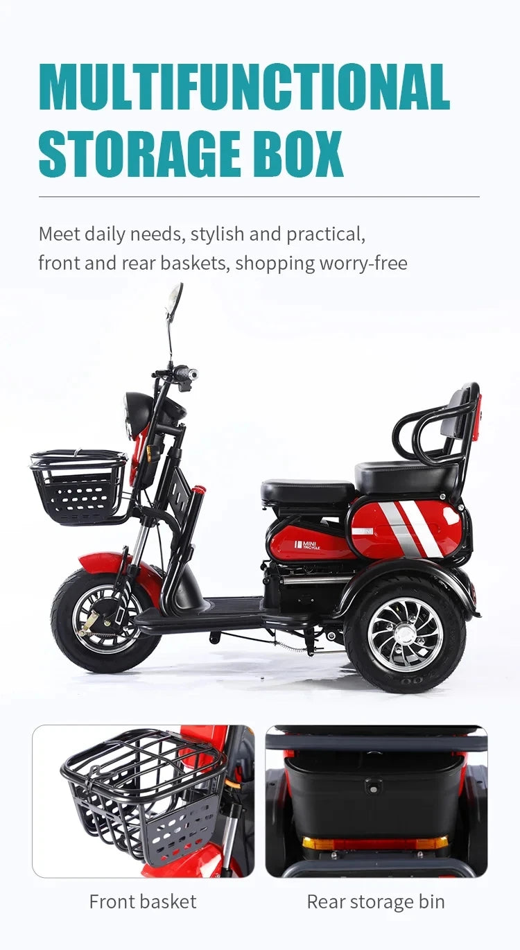 D185 Multi-color Selection New Design Electric Three-wheeled Motorcycle Passenger Carrying Cheap 3-wheeled Battery Electric Tric
