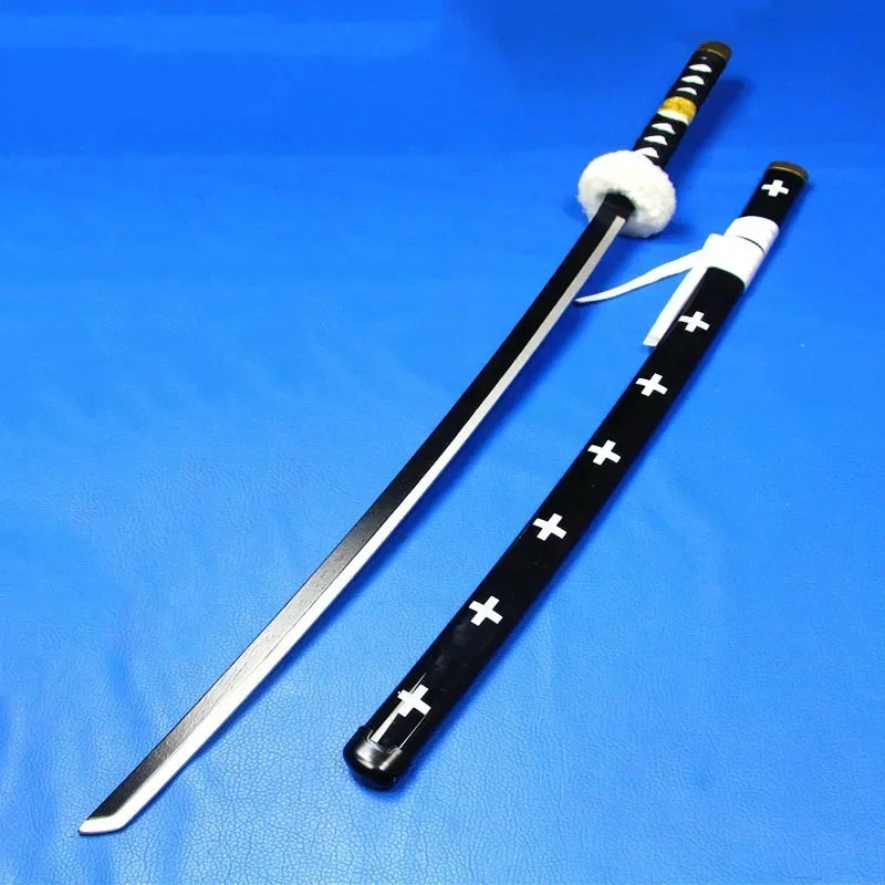104cm Zoro Katana Sandai Kitetsu Sword Wooden Ninja Blade Anime Cosplay Prop Real Size Japanese Katana Samurai Sabre Kid Toy