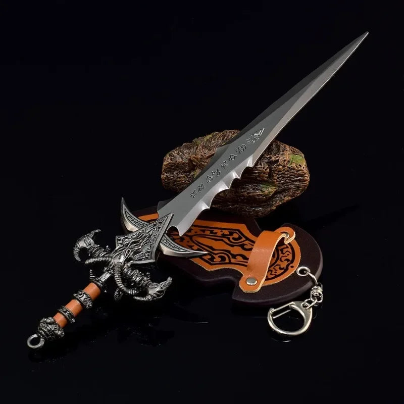 8.6/11.6inch Frostmourne Katana Anime World of Warcraft Lich King Sword Metal Ninja Knife Real Size Japanese Katana Sabre Toy