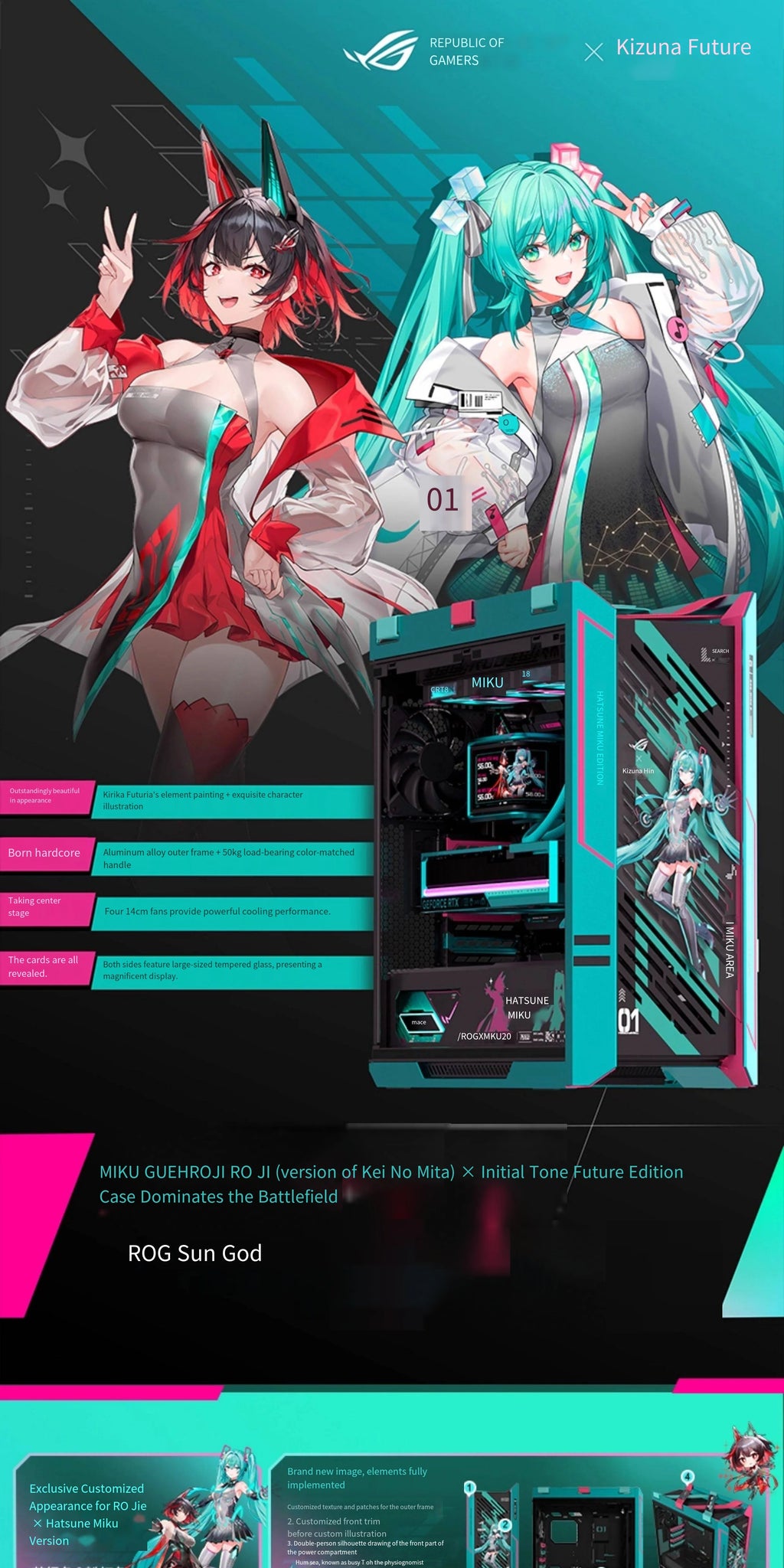 New ROG Strix Helios Gx601S ROJI Mid Tower Support 420mm Cooler ARGB for Gaming CASE Computer Case Only