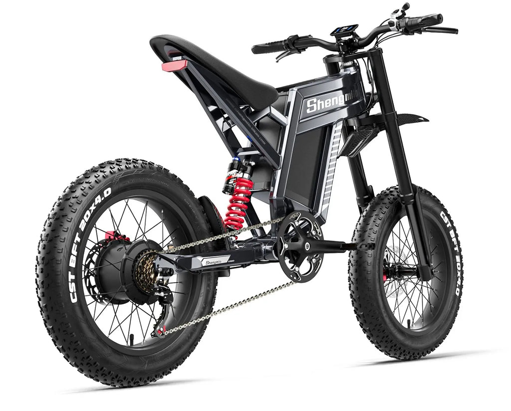 Powerful 20" Fat Tire E-Bike 1500W 60V 40MPH Electric MountainBike for Adventure