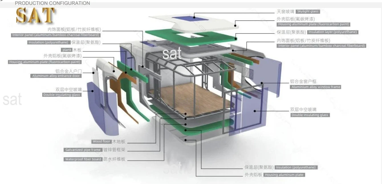 A for Multi-Functional Luxury Prefab Living Homes Micro Office Modular Container Apple Cabin Capsule House