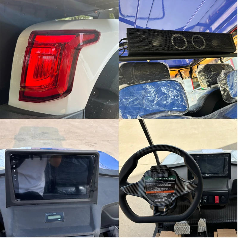 Wholesale Classic Luxury Off-road 2 4 6 8 Seat Custom Adult Street Legal 4×4 Luxury Golf Cart 60V Lithium Ion Battery 4WD