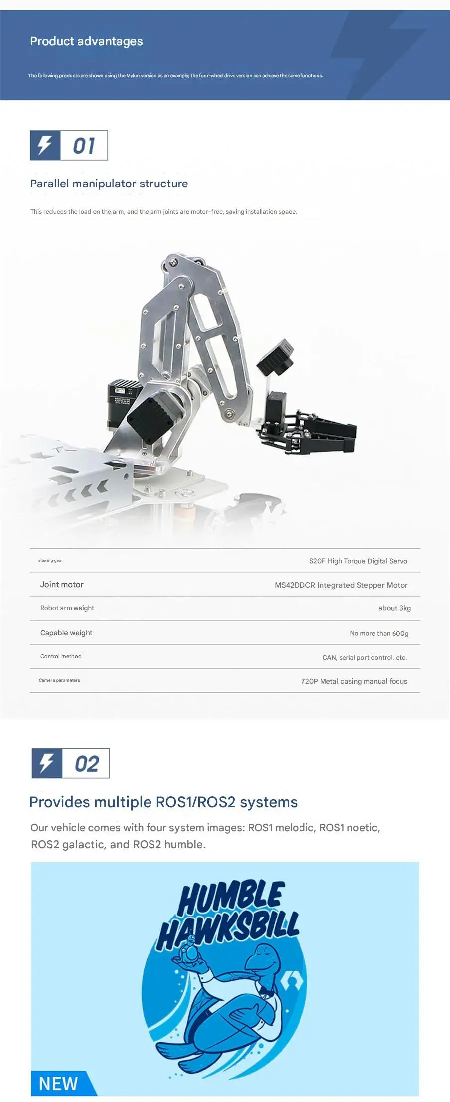 WHEELTEC R550A PLUS ROS Research Robot with Robotic Arm, LiDAR Mapping and Navigation