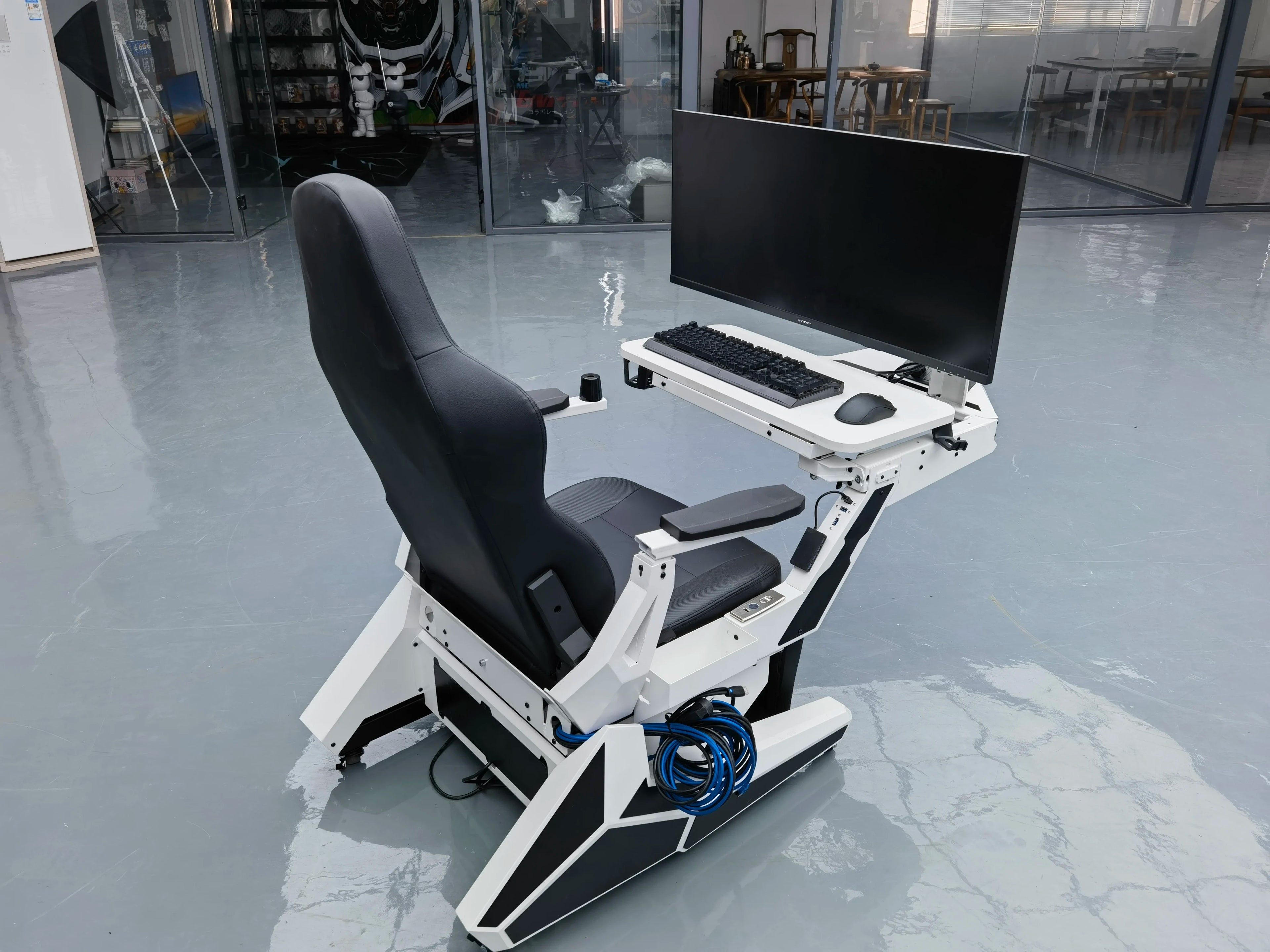 Cheap Comfortable Recline Computer Cockpit Zero Gravity Chair Ergonomic Chair Workstation for 1-2 Monitors
