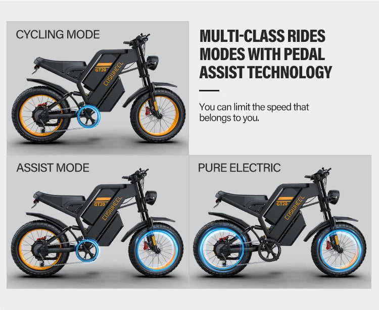 Coswheel GT20 High Speed Adults Electric Dirt Road Bike Electric Mountain Bike EU US UK Stock for Women City Ebike Electric Bike