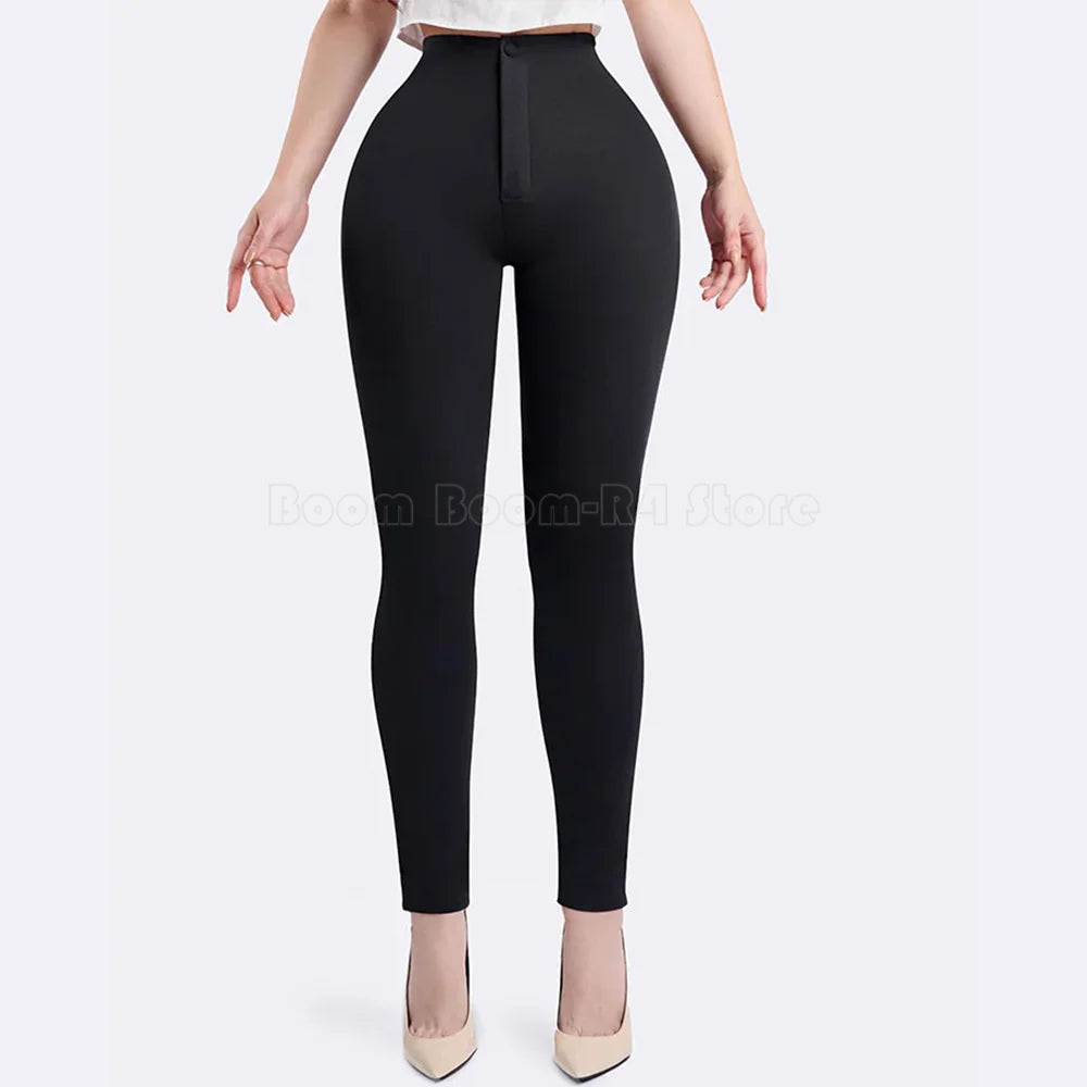 High Waisted Skinny Leg Pants for Women Tummy Control Push Up Butt Gym Pants Casual Leggings Yoga Soft Stretch Comfy Trousers