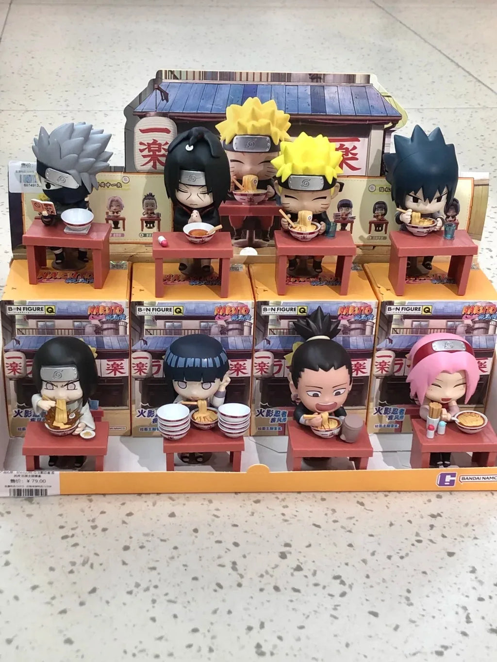 New In Stock Genuine Bandai Naruto Breeze Ramen Lamian Noodles Theme Blind Box Handmade Ornament  Gift Naruto Sasuke Model Toys
