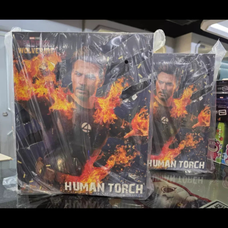 Hottoys MMS789 Marvel Human Torch Action Figure - Collectible Detailed Movie Model Deadpool & Wolverine Adult Collectors Item