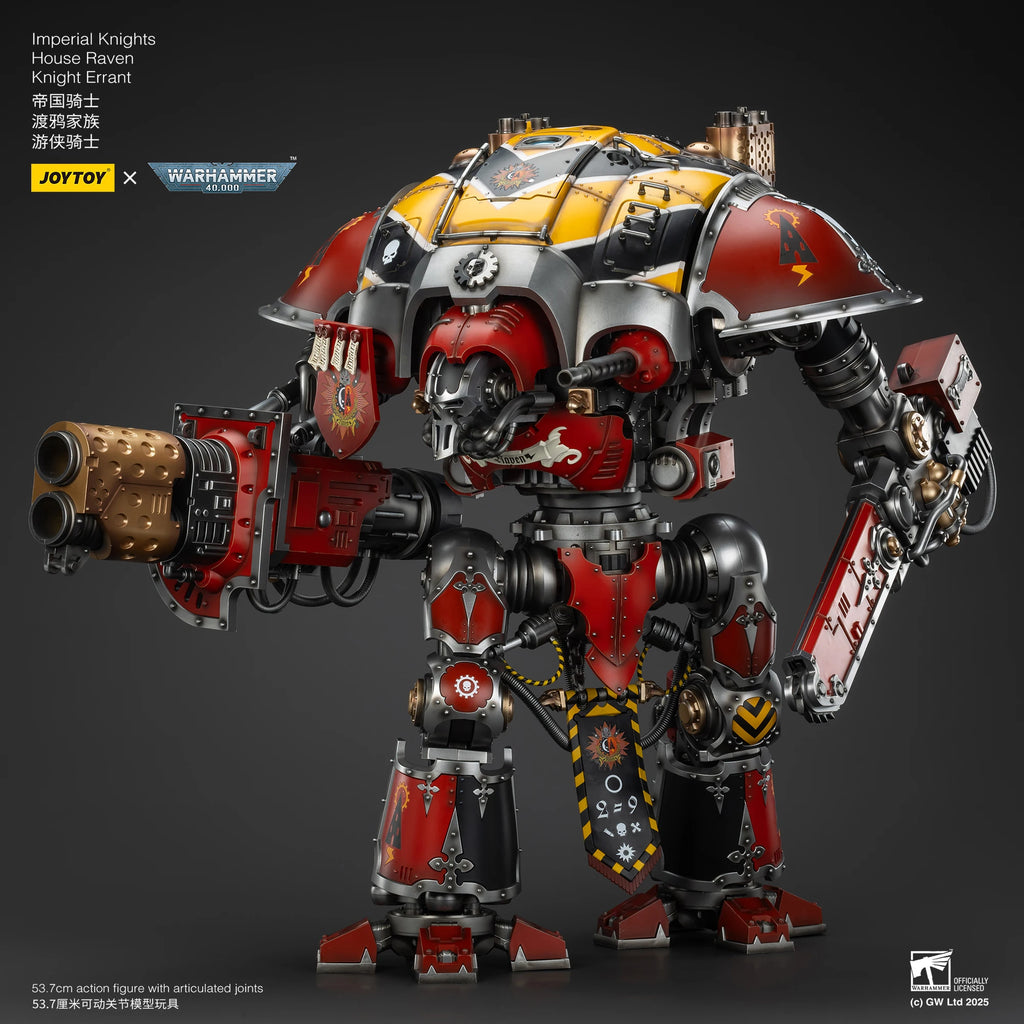JOYTOY Warhammer 40K 1/18 Imperial Knights House Raven Knight Errant House Terryn Paladin Anime Figures Toys Mech Model