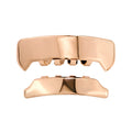 TOPGRILLZ Cyberpunk Square Glossy Tooth Grillz Braces Hip Hop Trapezoid 6 Top&6 Bottom Teeth Caps For Women Men Rapper Jewelry