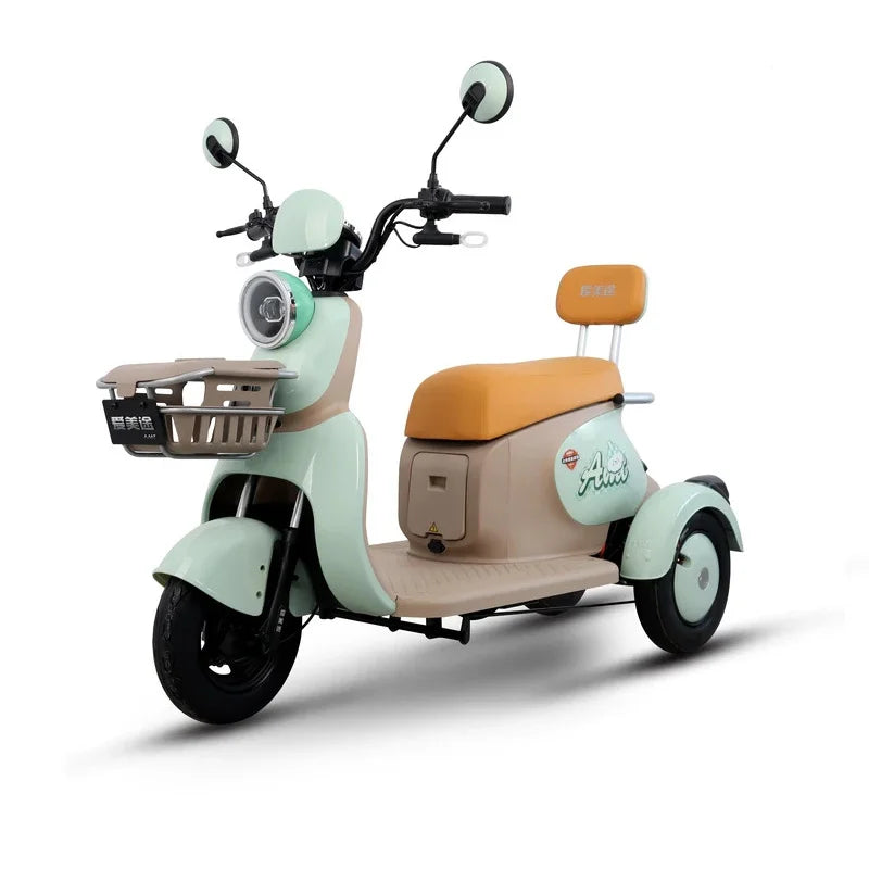 Urban Commuting Adult Electric Tricycle Green Energy Environmentally Friendly Thickened Frame for Short Trips Open Body Type