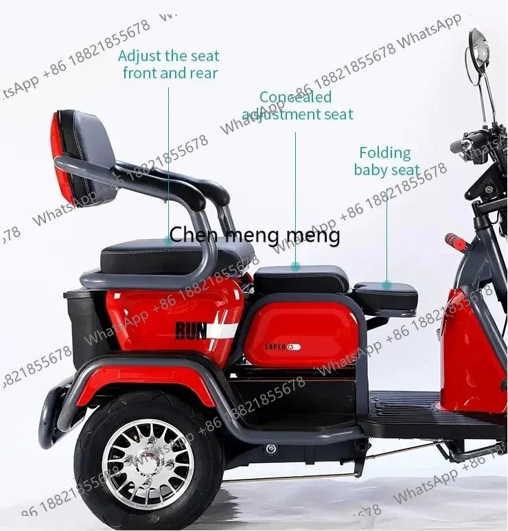 D185 Multi-color Selection New Design Electric Three-wheeled Motorcycle Passenger Carrying Cheap 3-wheeled Battery Electric Tric