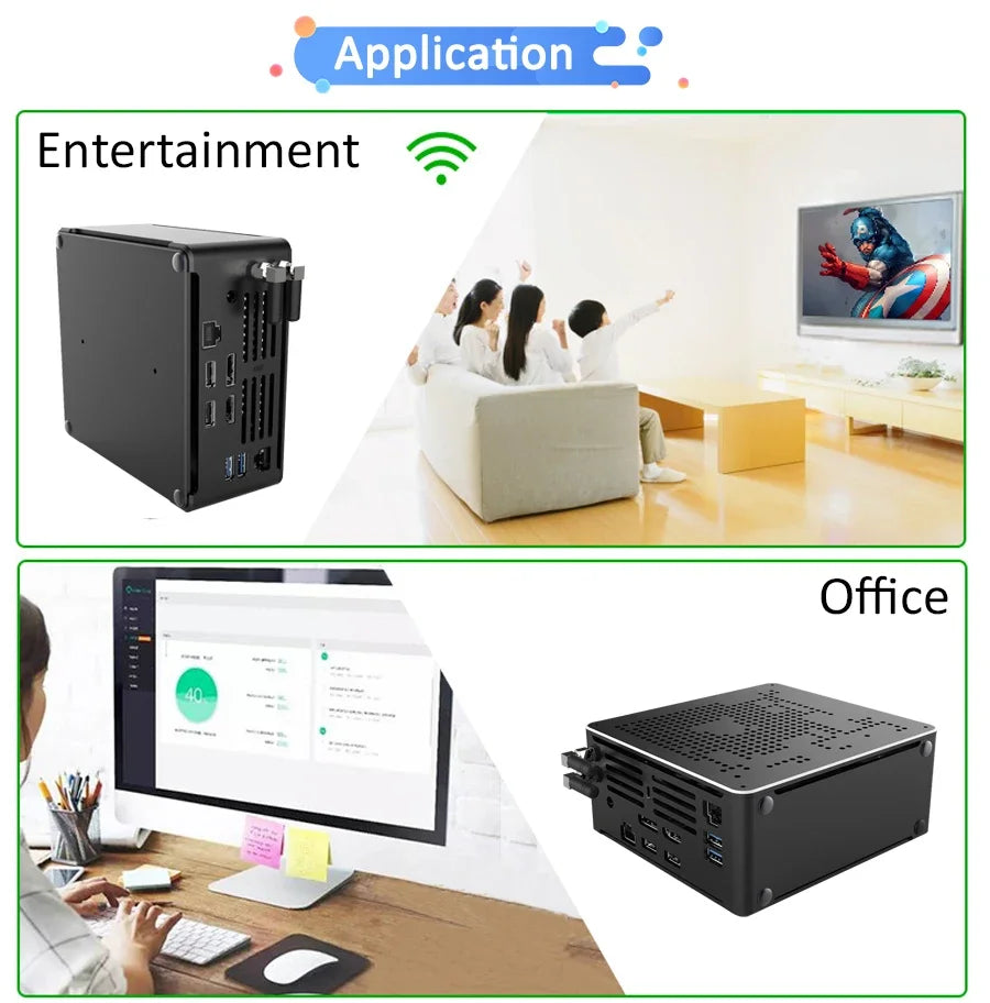 Powerful Mini PC Computer 10th Gen Core I9-10880H 64GB DDR4 MME Office Portable Desktop Computer Embedded Mini PC