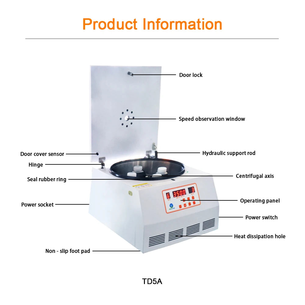 Laboratory Benchtop Centrifuge 500ML Low Speed Centrifuge 5000RPM