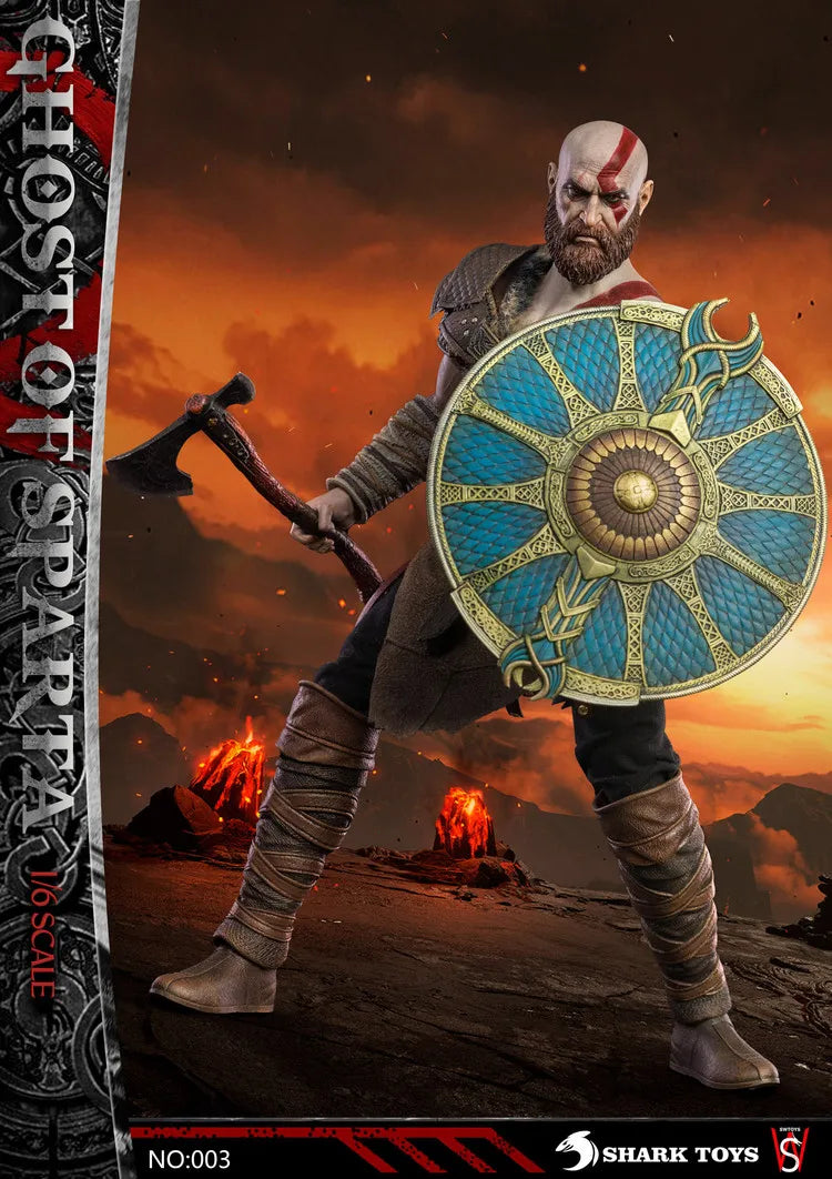 SWTOYS Original Spartan Warrior, God of War Series Kratos Anime Action Figure Model Toys Movable Model Ornaments Gifts Fo Boys