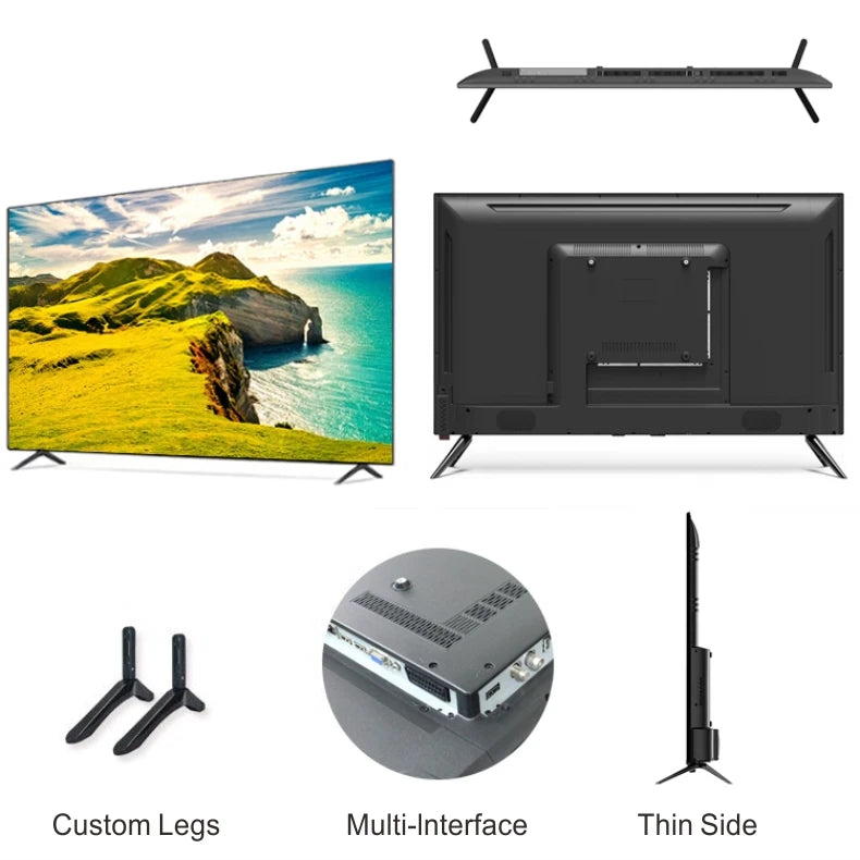 85 Inch Big Screen Television Smart Android TV With LED Backlight Custom OEM Flat Screen For Hotels 4K HD Definition TV