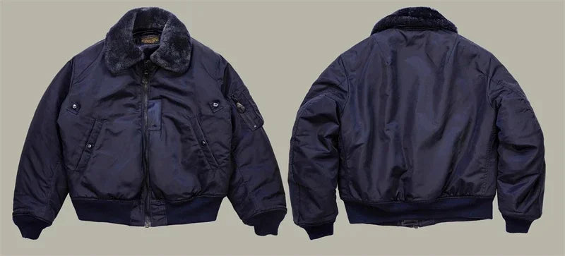 Flight Red Tornado B-15C Jacket Heavy Duty Wool Insulated Coat Winter Men Windbreaker With Fur Collar 2026ss design