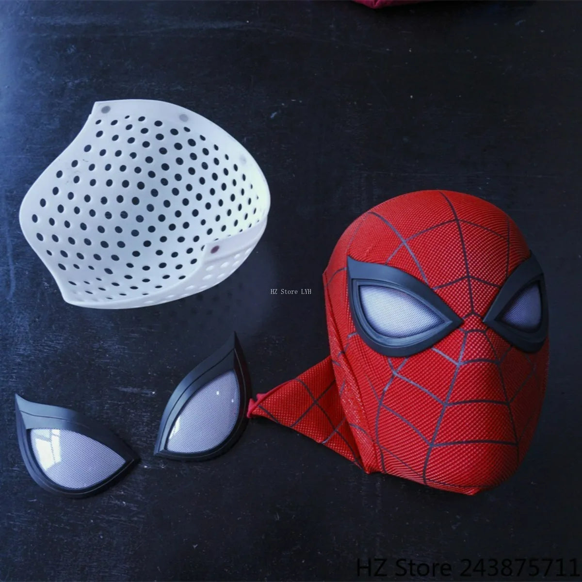 Full Head PS4 Spider-Man Mask with A Pairs of Eyes playstation 4 spider-man Game Restoration Handmade Silk Screen Printing