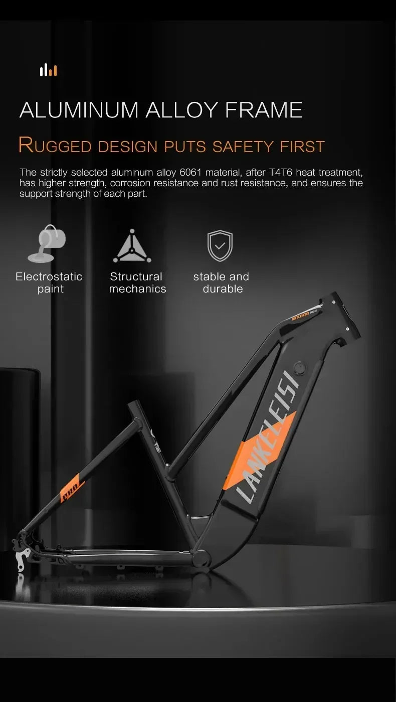 MX600 Electric Bicycle 500W motor Mountain e-bike 48V 20Ah battery 40km/h 27.5 inch tire Mountain rubber Sports Electric bike