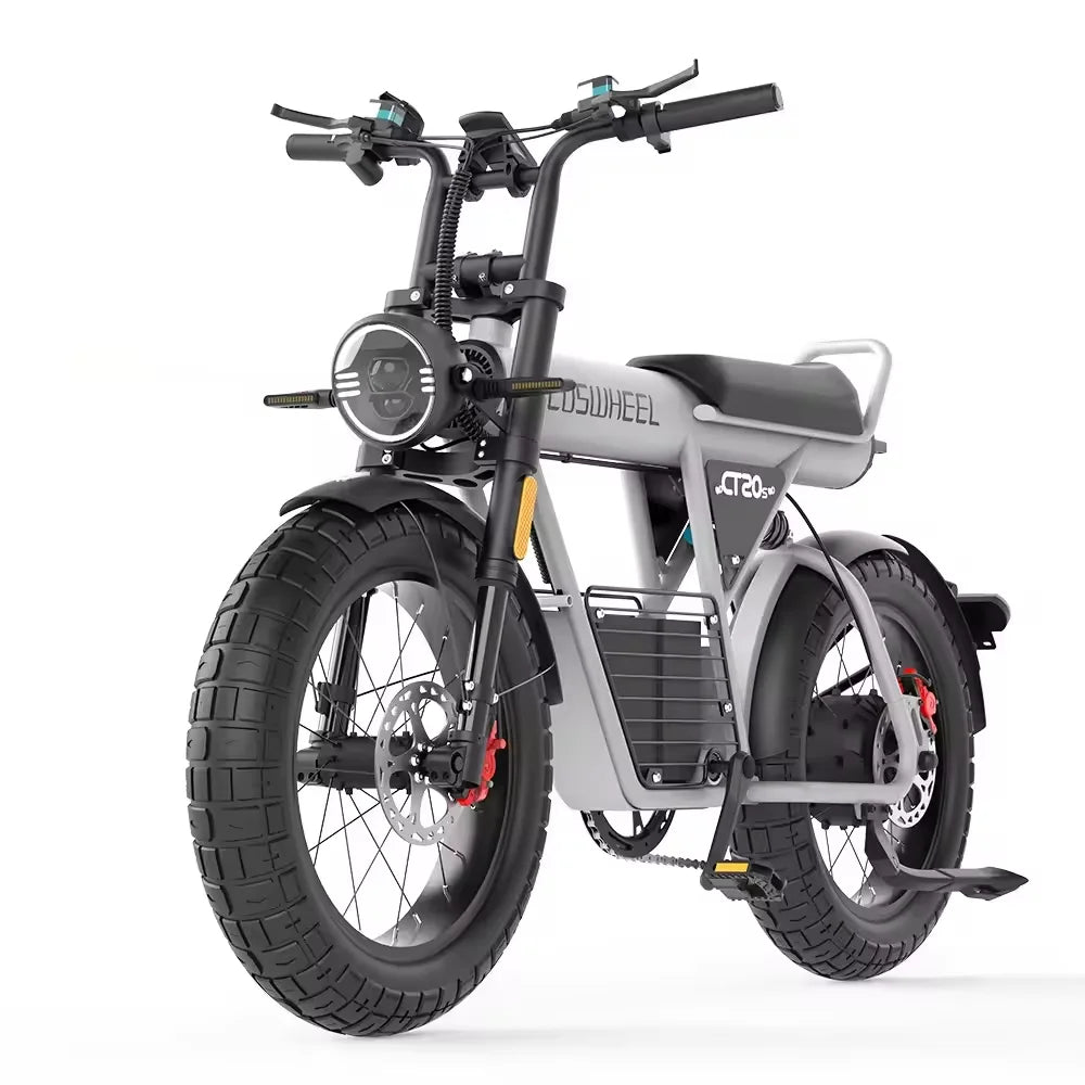 COSWHEEL CT20S E-Mountain bike For Adult 60V 27.5Ah Battery Double Hydraulic Disc Brakes 20"*5.0 Fat Tire Off-Road E-bike