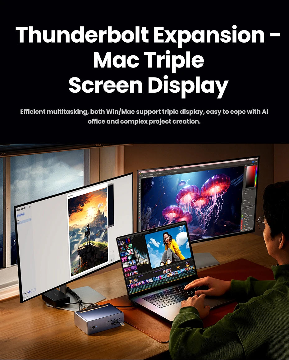 UGREEN Thunderbolt 5 Docking Station 8K60Hz 120Gbps 2.5GbE RJ45 SD&TF 3.5mm for MacBook Laptop Dell XPS Razer Blade 18 USB-C HUB