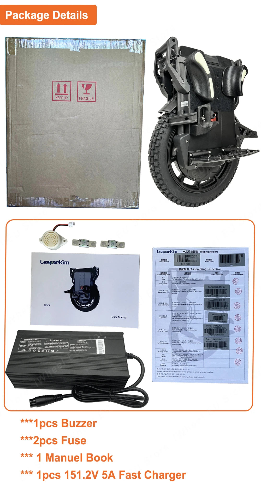 Newest LeaperKim Veteran Lynx 50S 151.2V 2700Wh 50S Battery 3200W Motor 2.75-14 Tire High Torque Lynx Electric Unicycle