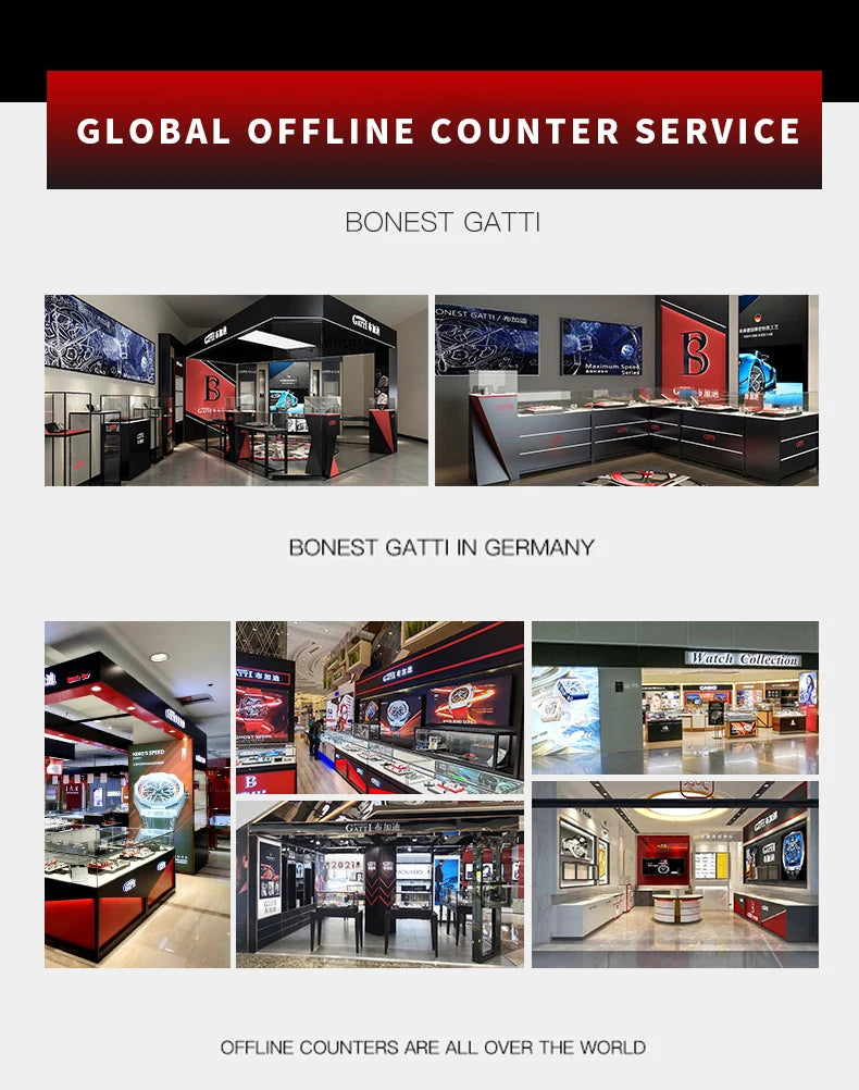 BONEST GATTI luxury Full Skeleton Automatic Mechanical Watch Sapphire Back 48 Rainbow Diamonds Luminous Luxury Wristwatch Men