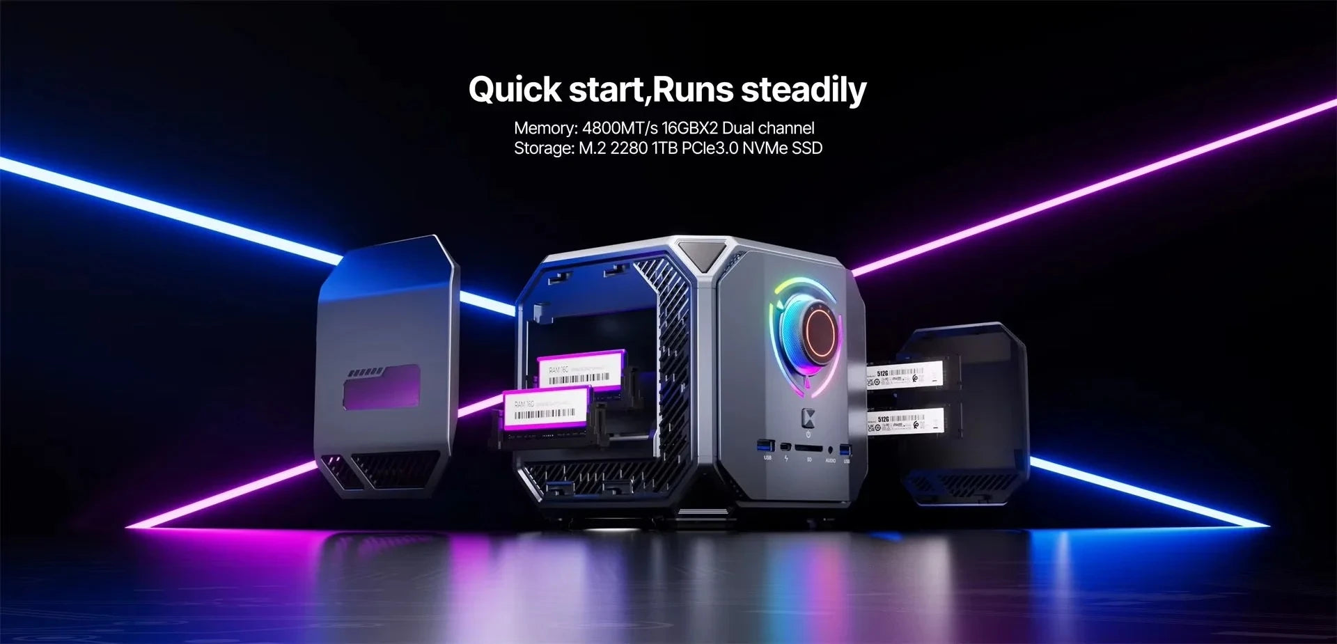 Mini Gaming PC with 12th Gen Core I9 12900H RTX3060 Desktop Computer PCIE 4.0 WiFi 6