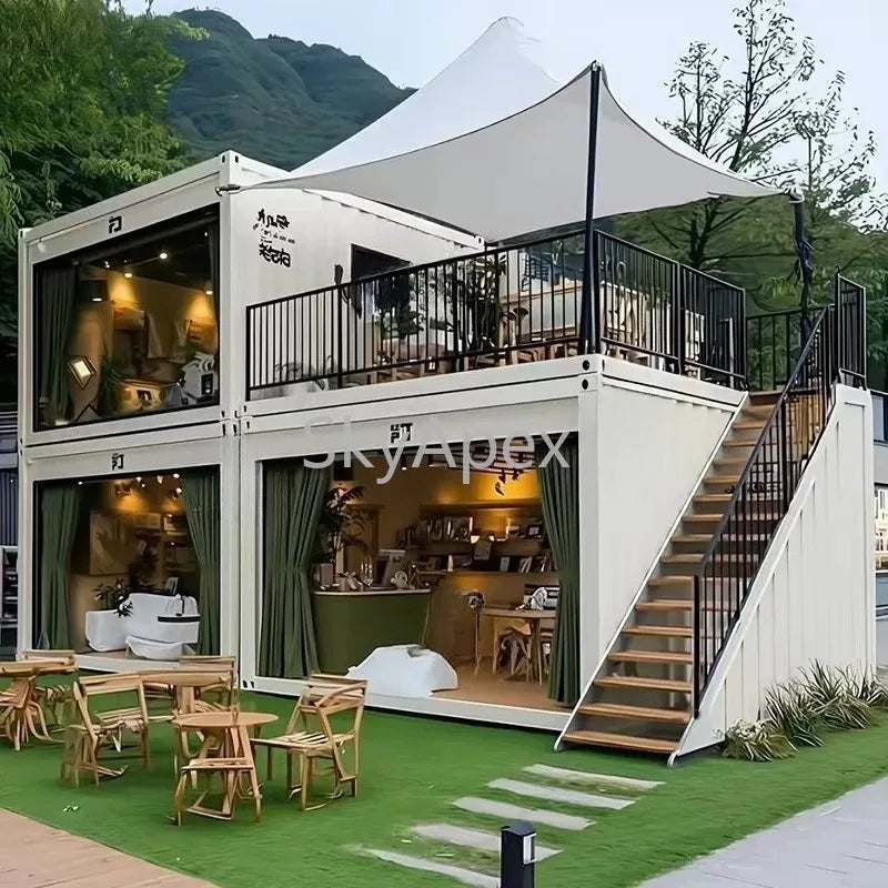 Customizable  High Quality  20Ft Prefabricated Expandable Container House Bathroom Kitchen Prefab Villa Portable Home Waterproof