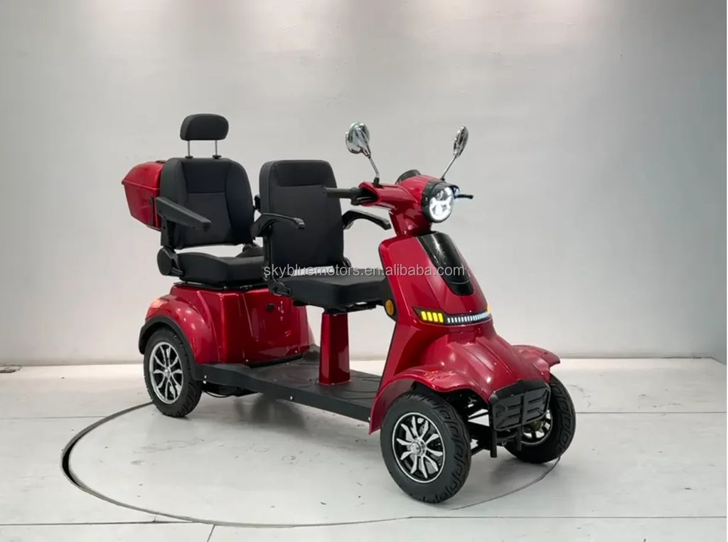 New Den Two Seat Four-Whee Electric Mobility Scooter Travel Together with 60V20AH Lithium Battery for the Eld