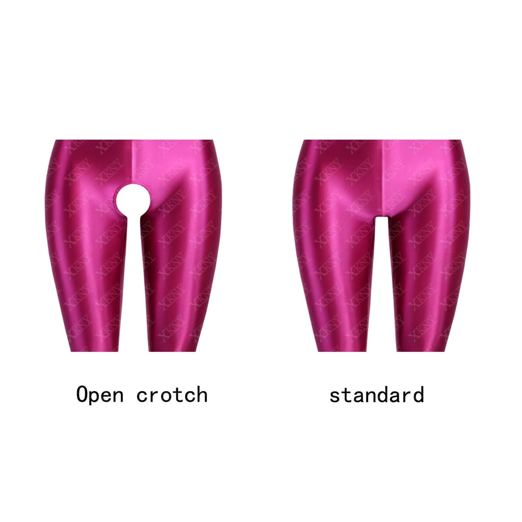 XClocKNYoung satin glossy pants High Waist Sport Women Fitness Shiny Yoga Pants Tights Leggings High Elastic glossy leggings