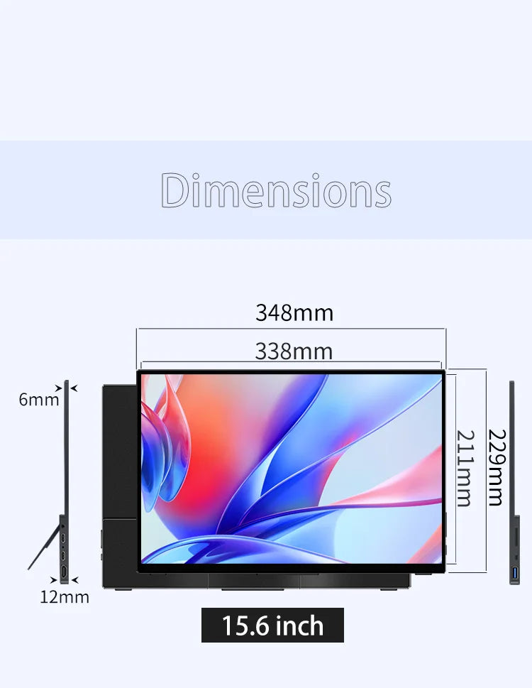 VCHANCE 15.6'' 4K OLED Portable Monitor Touchscreen 16:10 100%DCI-P3 Office Display for Mini PC Laptop Phone XBox Switch Macbook