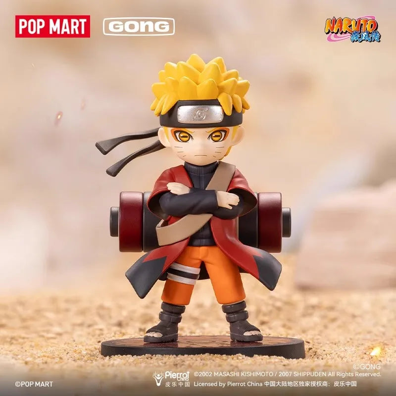 POP MART GONG Naruto Shippuden Akatsuki Arc Series Trendy Blind Random Box Toys Mystery Box Guess Action Figure Surprise Gift
