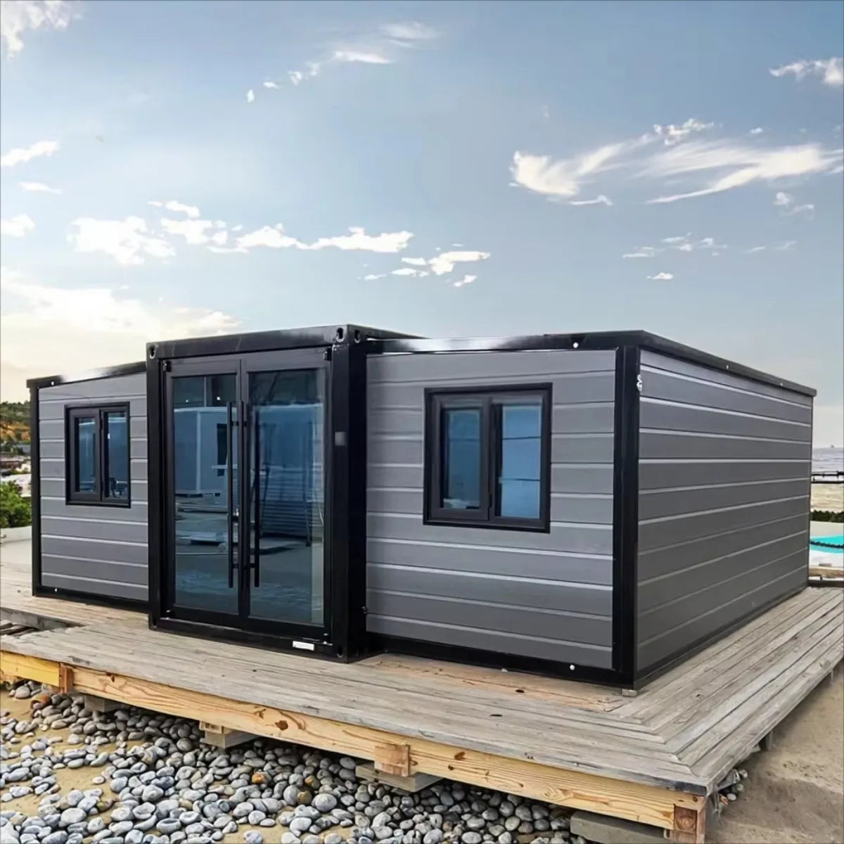 20ft 40ft 2 3 Bedroom Prefab Shipping Container Homes Prebuilt Container House Eco Friendly Solar Powered Compact Customizable