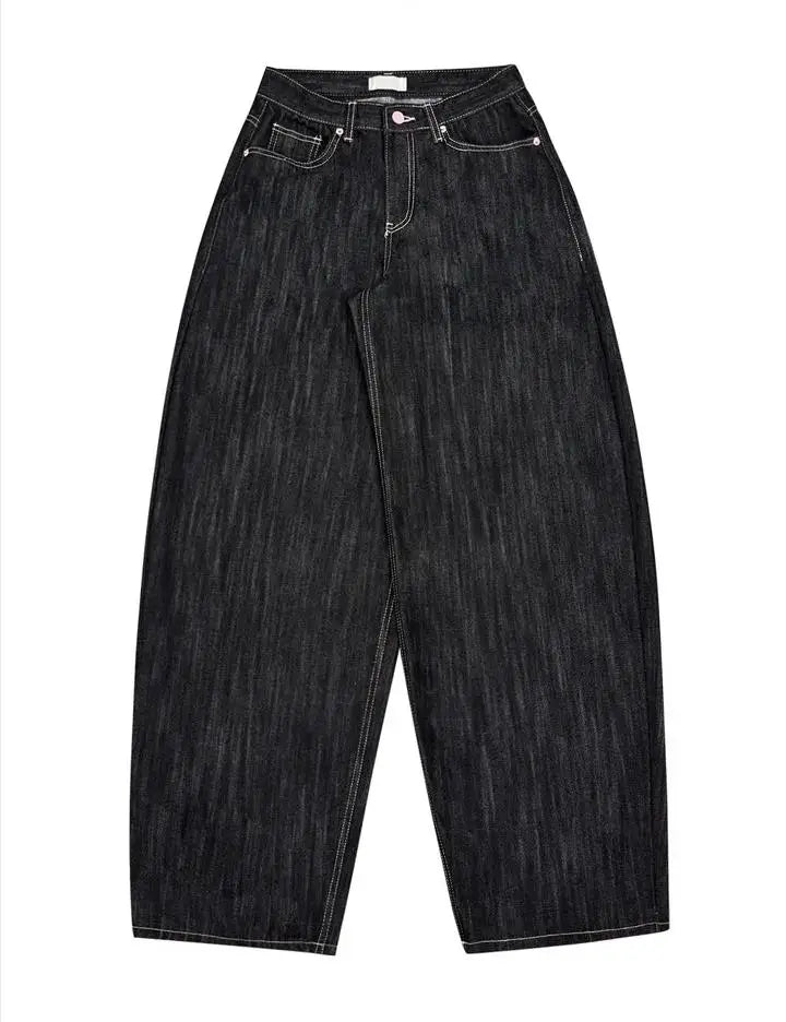 2025 Autumn Winter Women's Denim Jeans Y2K Wide Fit Baggy Jeans Grunge Harajuku Cowboy New In Pants Korean Mom Jeans Punk Retro