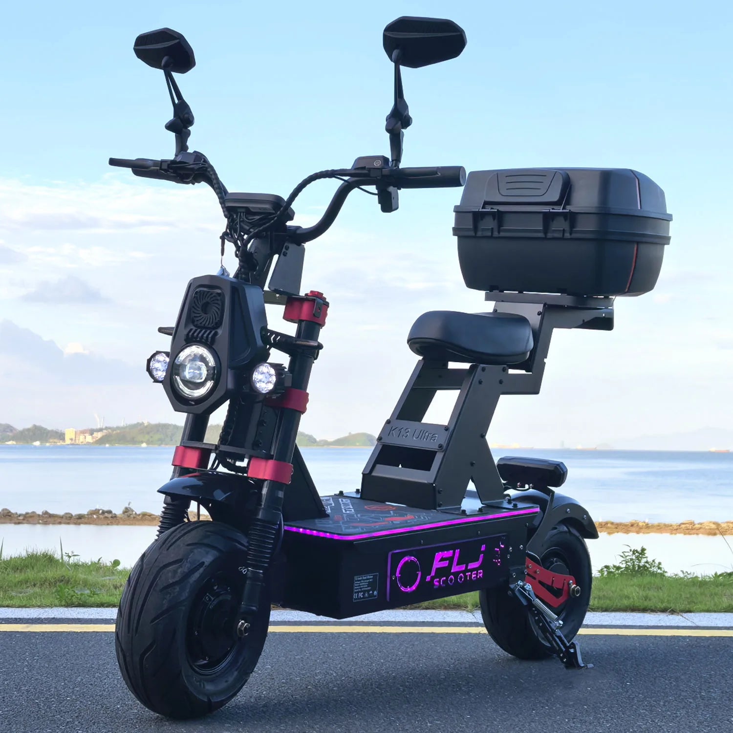 K13 Ultra 12000W Electric Scooter with 72V 100AH Big Battery APP/NFC fast speed Fat Wheel E Scooters
