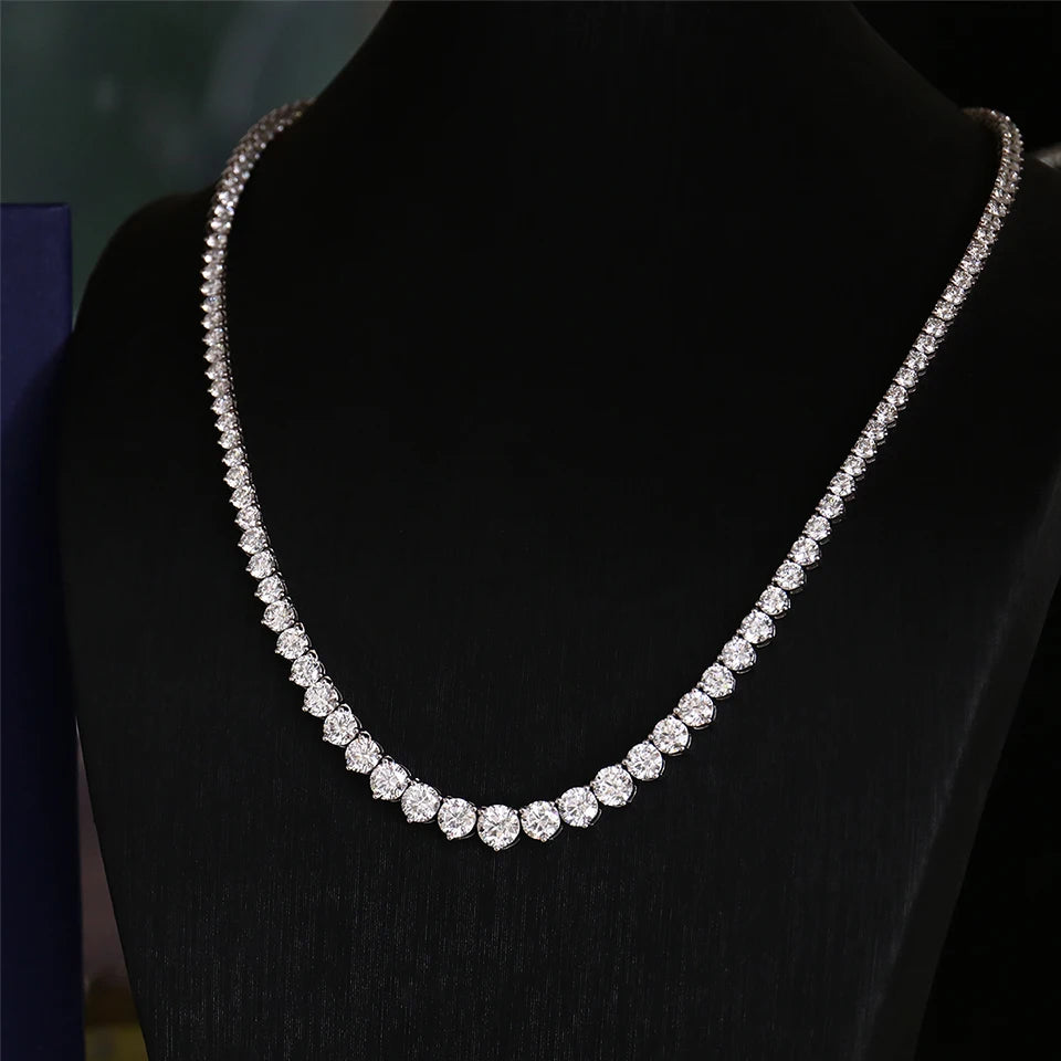 Provence Tennis Necklace for Women 16In white Gold Single Row DEF/VS Lab Diamonds Party wedding Everyday Fine jewelry Custom