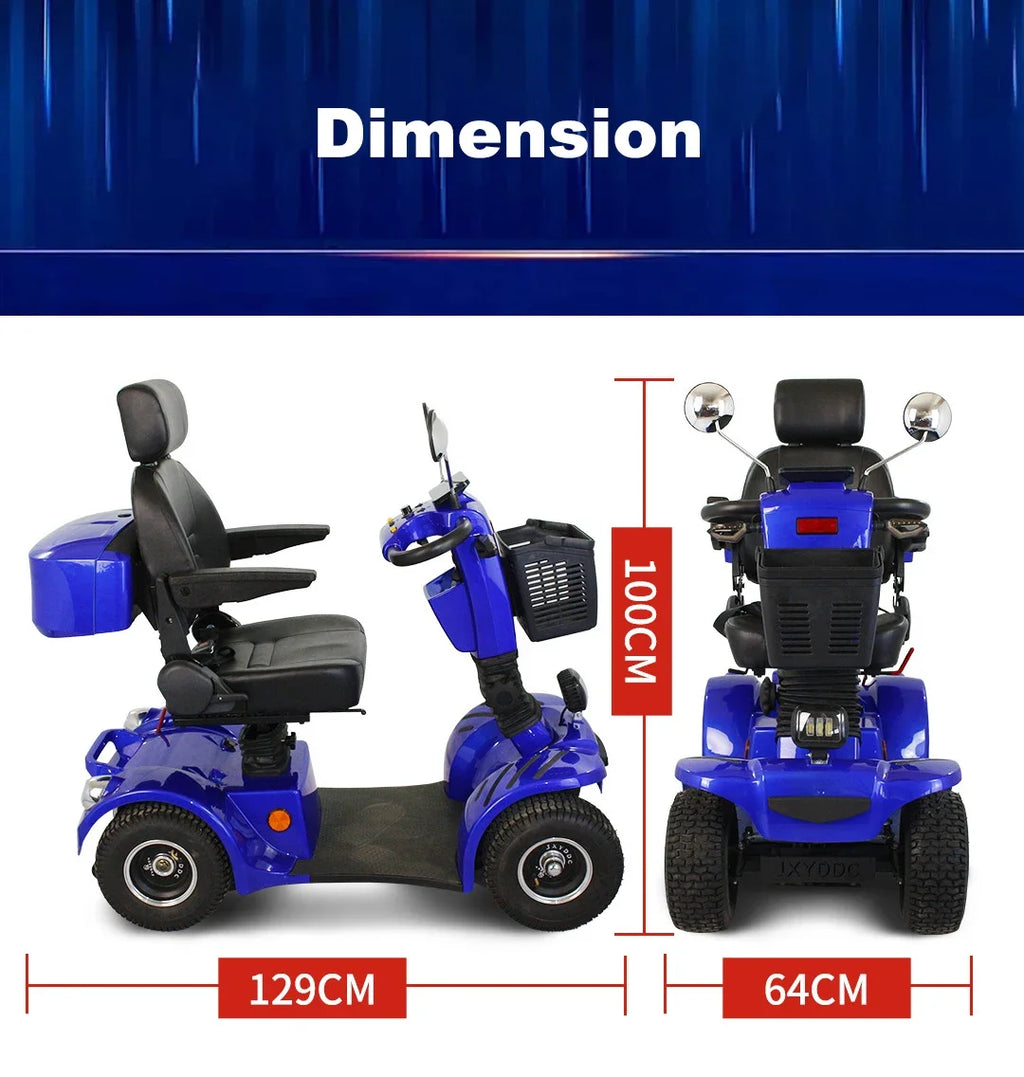 Factory Hot Selling Anlochi  Elderly Handicapped Mobility Scooter 4 Wheel 600W Electric Adults Scooters disled E-Scooter