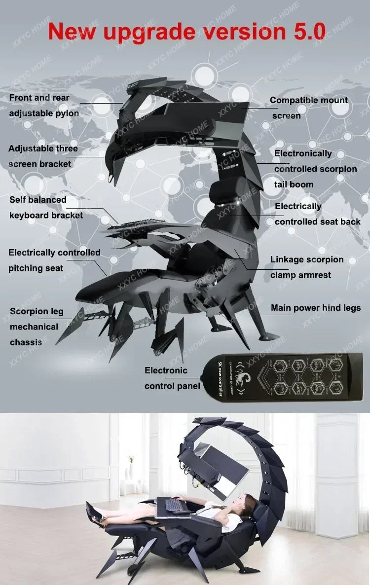 Super Deluxe Racing Gaming Chair Executive Office Adjustable Iw-sk Cluvens brand Scorpion  zero gravity chair