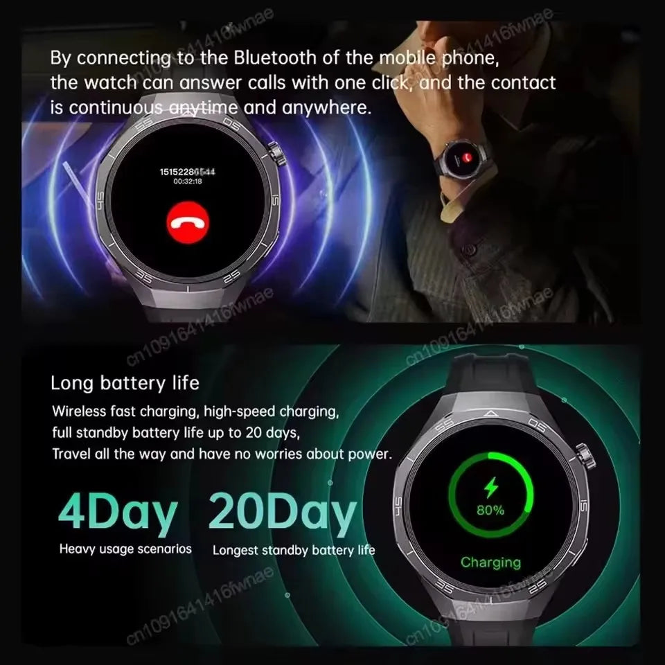 2026 New Watch 5 Pro GPS Track Smart Watch Men 360*360 AMOLED Screen NFC BT Call Waterproof Health Monitor Man Smartwatches IOS