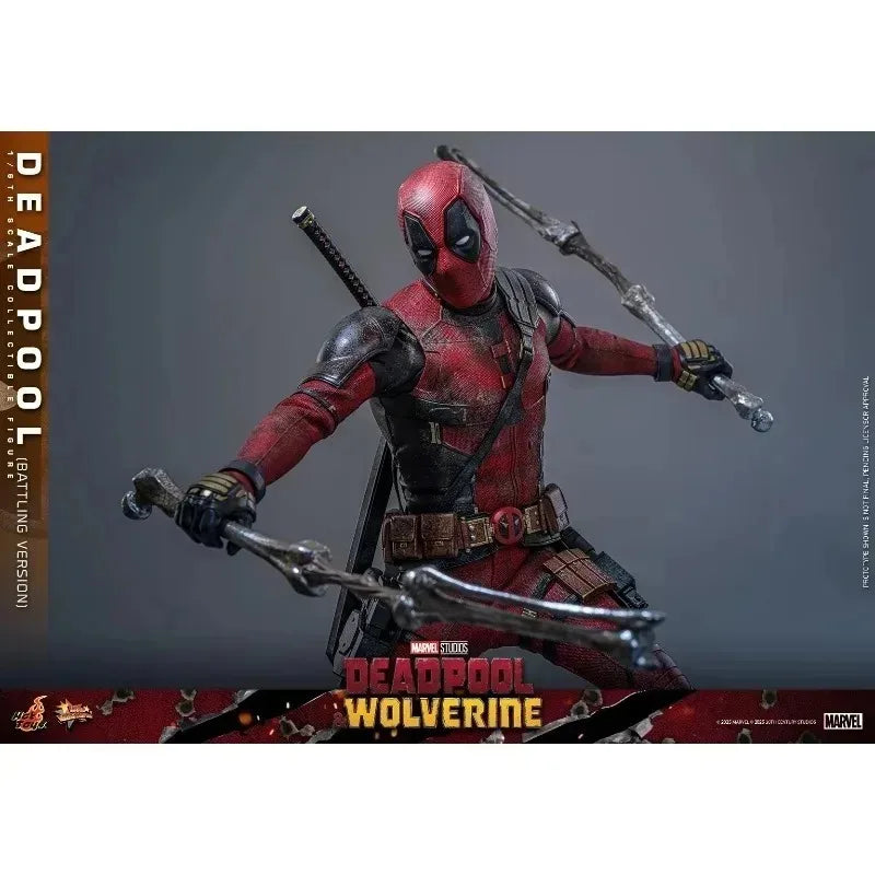 New Original Marvel Deadpool Wolverine MMS782 Battle Damage Version Action Figure Toys Gifts Collection