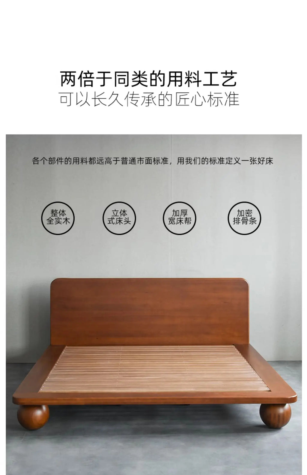 European Headboard Bed Frame Double Wood Elegant Nightstands Twin Bed Frame Queen Size Full Cama Moderno Lujo Home Furniture