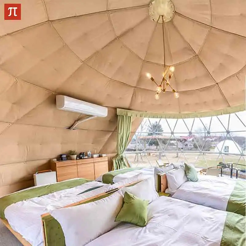 Luxury Glamping Round Outdoor Geodesic Dome Transparent Starry Sky Luxury Hotel Dome Leisure nd Resort Resort Vacation
