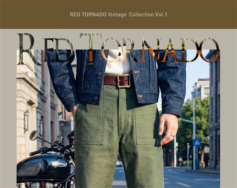 Red Tornado 15oz Heavyweight Cotton Sateen OG-107 Fatigue Pants Vintage Military Style Men's Casual Trousers