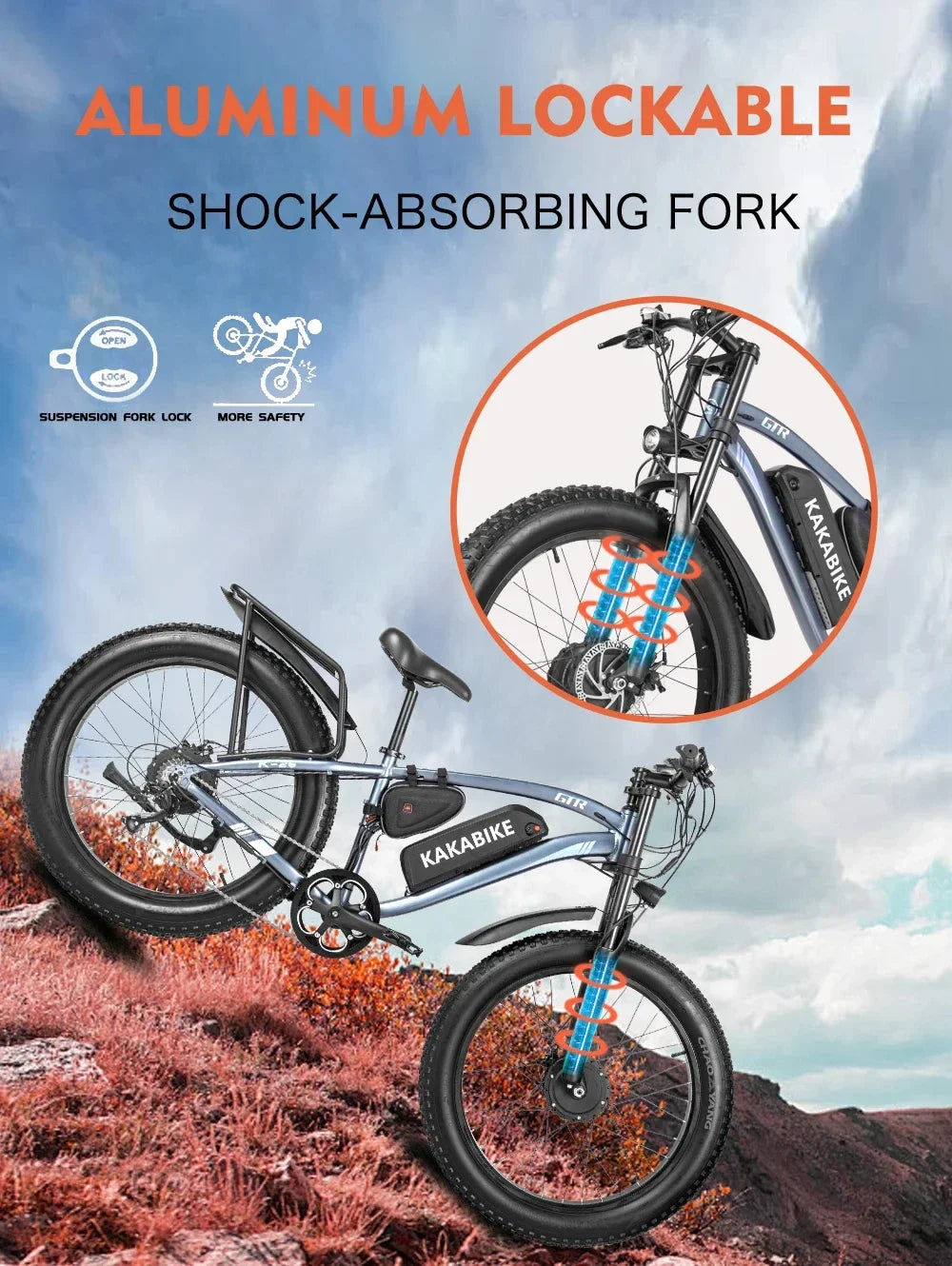 2000W Dual motor Electric Bike 21AH Lithium battery 26*4.0 fat tire urban commuter Electric bicycle 50KM/H Adult Mountain E-Bike