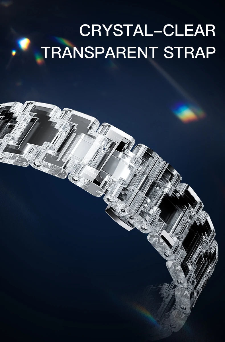BONEST GATTI luxury Full Skeleton Automatic Mechanical Watch Sapphire Back 48 Rainbow Diamonds Luminous Luxury Wristwatch Men