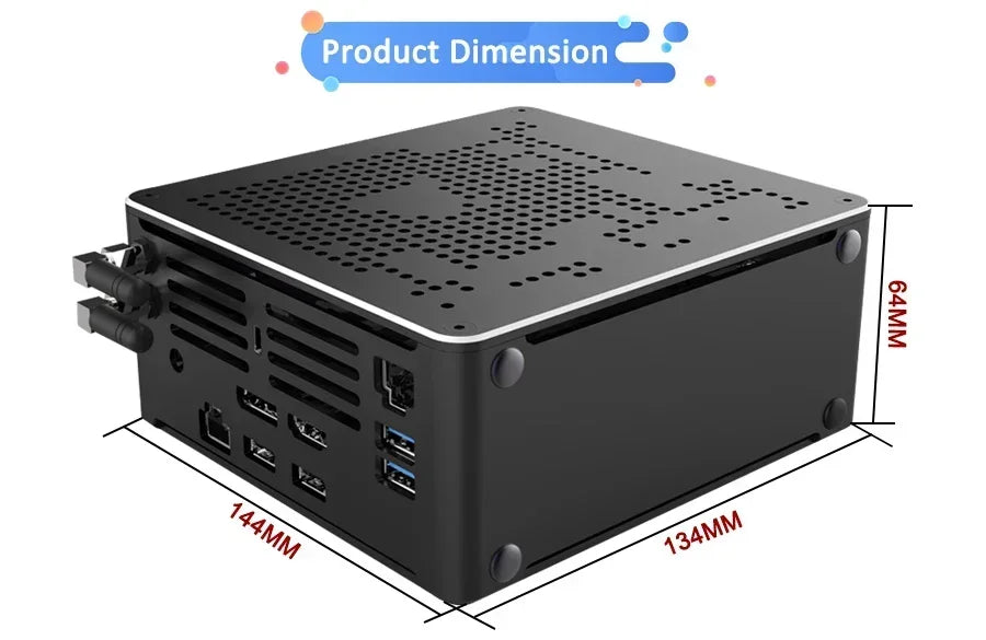 Powerful Mini PC Computer 10th Gen Core I9-10880H 64GB DDR4 MME Office Portable Desktop Computer Embedded Mini PC