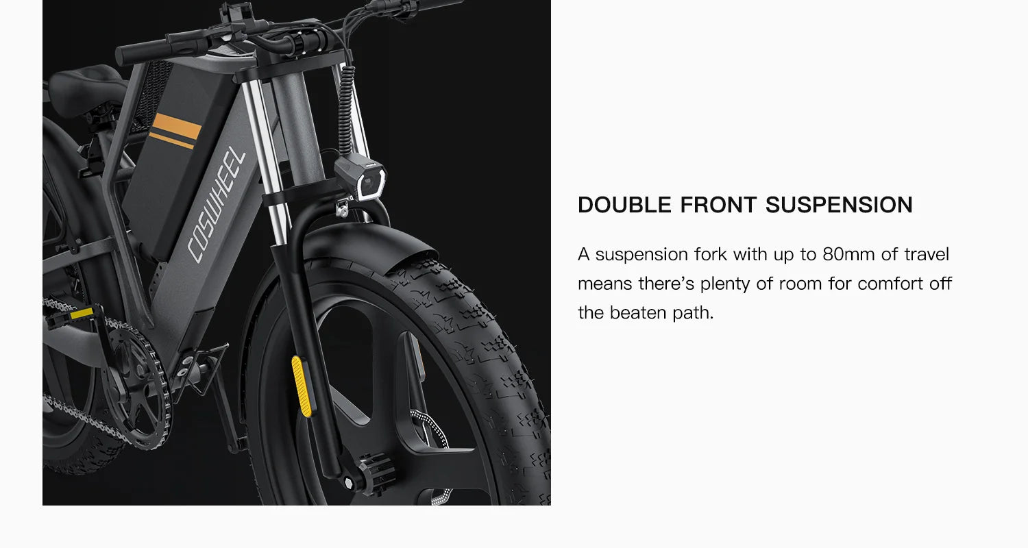 COSWHEEL T26 Electric Bicycle 1500W Ebike Powerful motor 48V25AH lithium battery adult Electric Bike 26*4 Inch Fat Tire E-bike